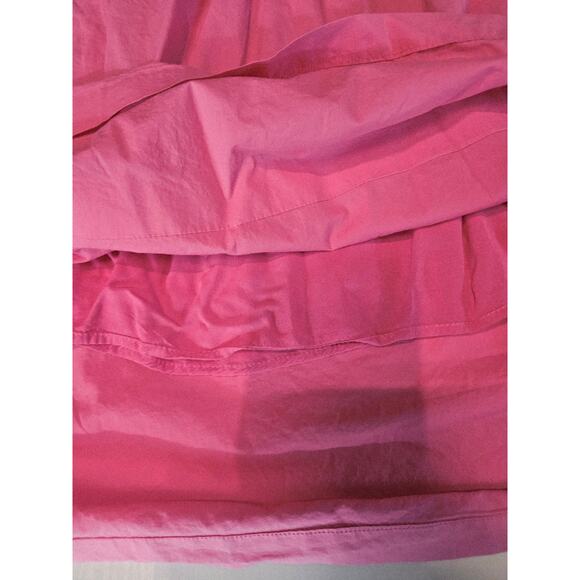 Karlie Hot Pink Oversize Puff Sleeves A Line Mini Dress Babydoll Women's M 2717 - Picture 7 of 8